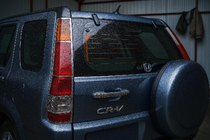 Honda CRV 2001-2006 Chromowane nakładki na tylne lampy (2 szt., plastik) zdjęcia 1
