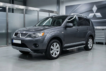 Mitsubishi Outlander 2006-2012 Progi Boczné Maya V1 (2 szt., Aluminium) zdjęcia 1