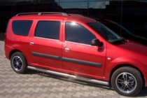 Dacia Logan MCV 2004-2014 Rury Boczne (2 szt., Stal Nierdzewna) 70 mm, z wstawkami plastikowymi zdjęcia 1