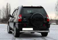 Chery Tiggo 1 2005-2016 Tylna Belka Nierdzewna d51 zdjęcia 2