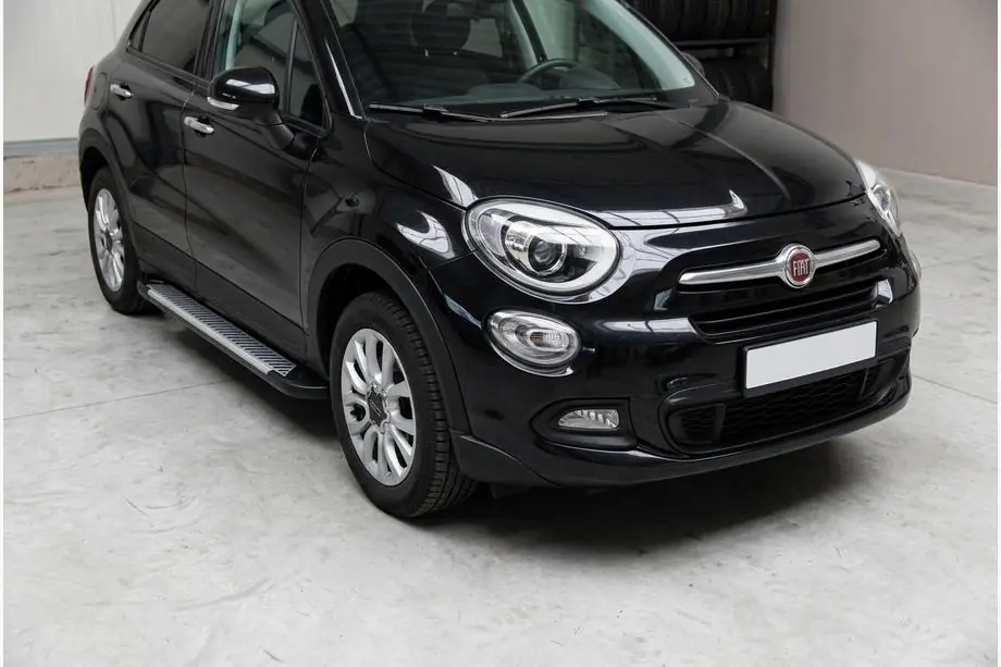 Fiat 500X 2014-2024 Progi Boczne Line (2 szt., Aluminium) Image
