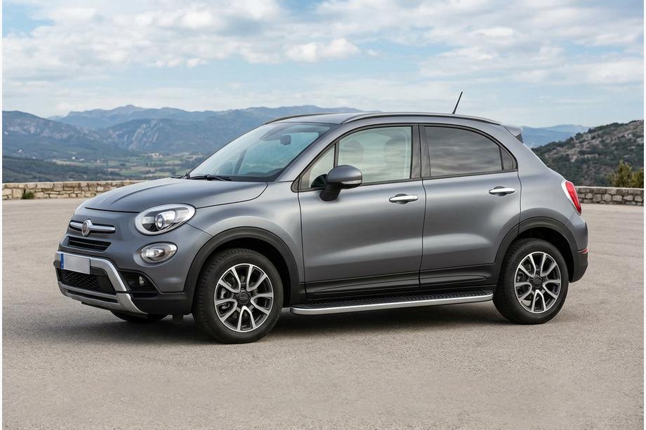 Fiat 500X 2014-2024 Progi Boczne Tayga Grey (2 szt., Aluminium) Image