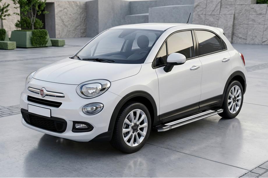 Fiat 500X 2014-2024 Progi Boczné Rainbow (2 szt., Aluminium) Image