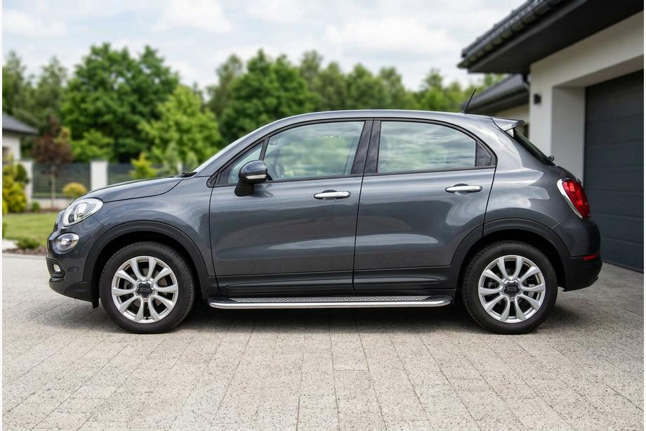 Fiat 500X 2014-2024 Progi Boczne Maydos V2 (2 szt., Aluminium i Stal Nierdzewna) Image