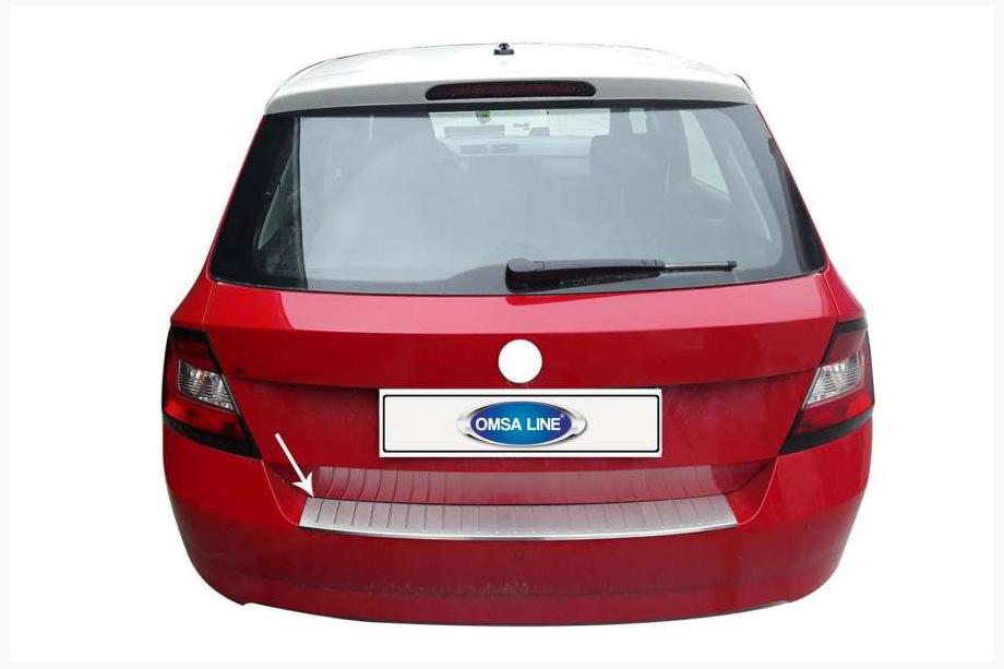 Skoda Fabia 2014-2021 Nakładka na tylny zderzak stal nierdzewna Image