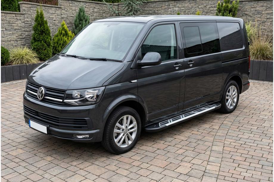 Volkswagen T6 2015-2024 Progi Boczné Sunrise (2 szt., Aluminium) Długa Baza Image