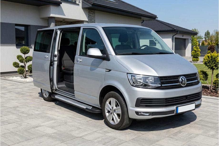 Volkswagen T6 2015-2024 Progi Boczne Line (2 szt., Aluminium) Krótki Rozstaw Osi Image