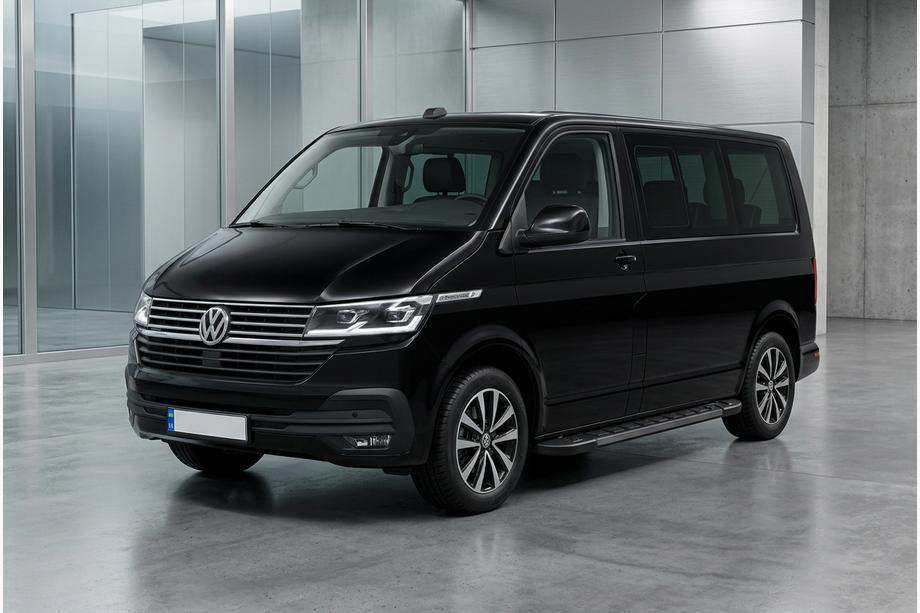 Volkswagen T6 2015-2024 Progi Boczne RedLine Black (2 szt., Aluminium) Krótki Rozstaw Osi Image