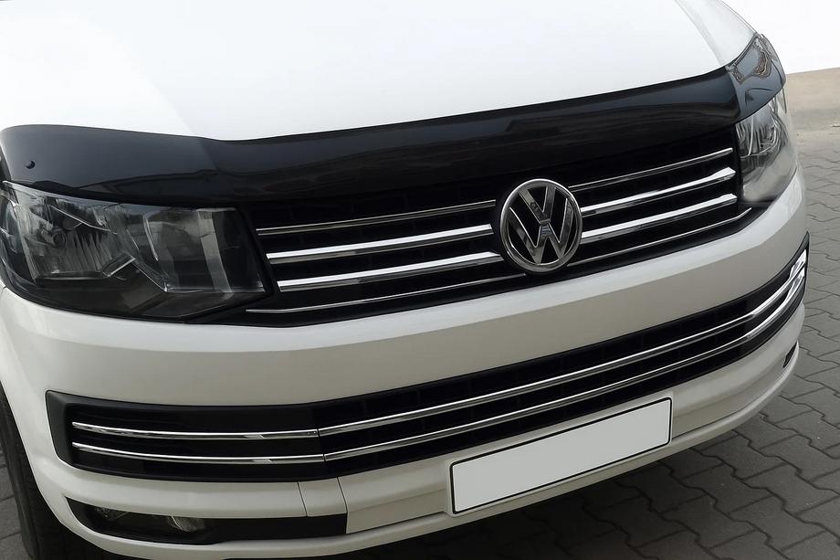 Volkswagen T6 2015-2024 Nakładki na kratkę zderzaka 2015-2019 (6 szt, stal nierdzewna) Image
