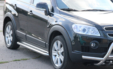 Chevrolet Captiva 2006-2019 Progi Boczné Premium (2 szt., Stal Nierdzewna) zdjęcia 2