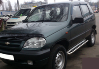 Chevrolet Niva 1998-2020 Progi Boczné Premium (2 szt., Stal Nierdzewna) Ø60 zdjęcia 2