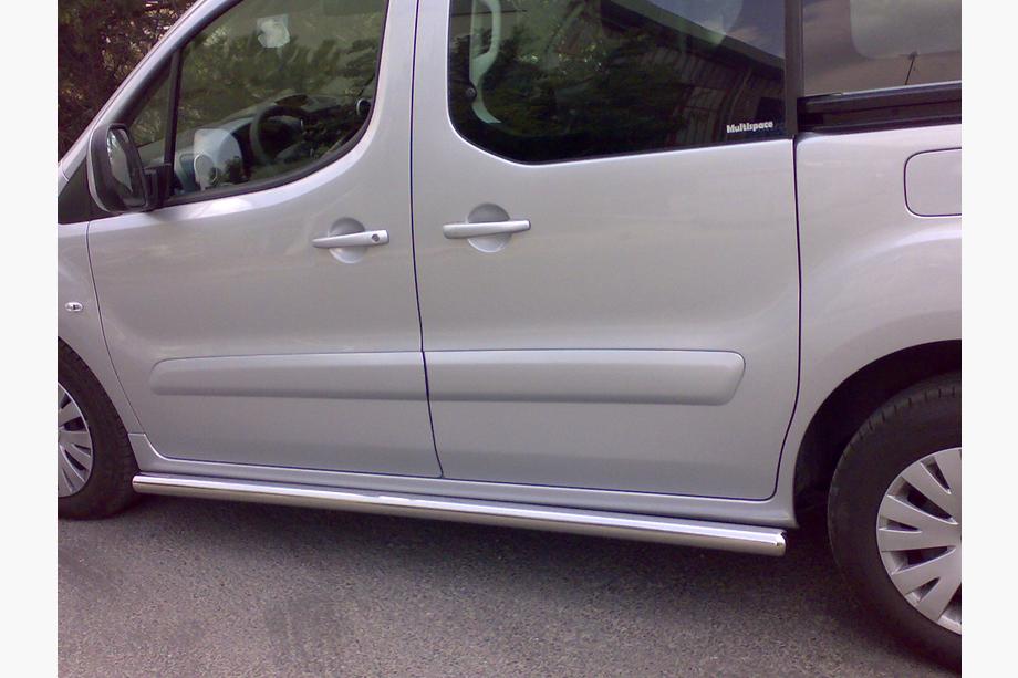 Citroen Berlingo 1996-2008 Rury Boczne (2 szt., Stal Nierdzewna) Ø60, z plastikowymi zaślepkami Zdjęcia 2