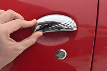 Citroen C-1 2005-2014 Nakładki na klamki drzwi ze stali nierdzewnej 2 sztuki, Carmos - Stal Turecka zdjęcia 8