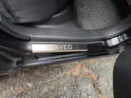Chevrolet Aveo T250 2005-2011 Nakładki na progi drzwi ze stali nierdzewnej Carmos (4 szt.) zdjęcia 5