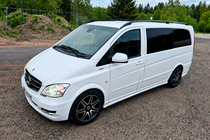 Mercedes Vito W639 2004-2014 Czarne relingi dachowe CAN Oryginalny design (metalowe stopki) zdjęcia 2