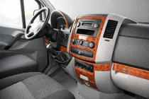 Mercedes Sprinter W906 2006–2018 Zestaw wykończenia deski rozdzielczej (Meric, 19 elementów) Aluminium zdjęcia 1