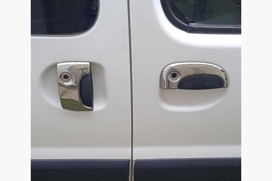 Renault Kangoo 1998-2008 Nakładki na Klamek Chromowane (Stal Nierdzewna) Image