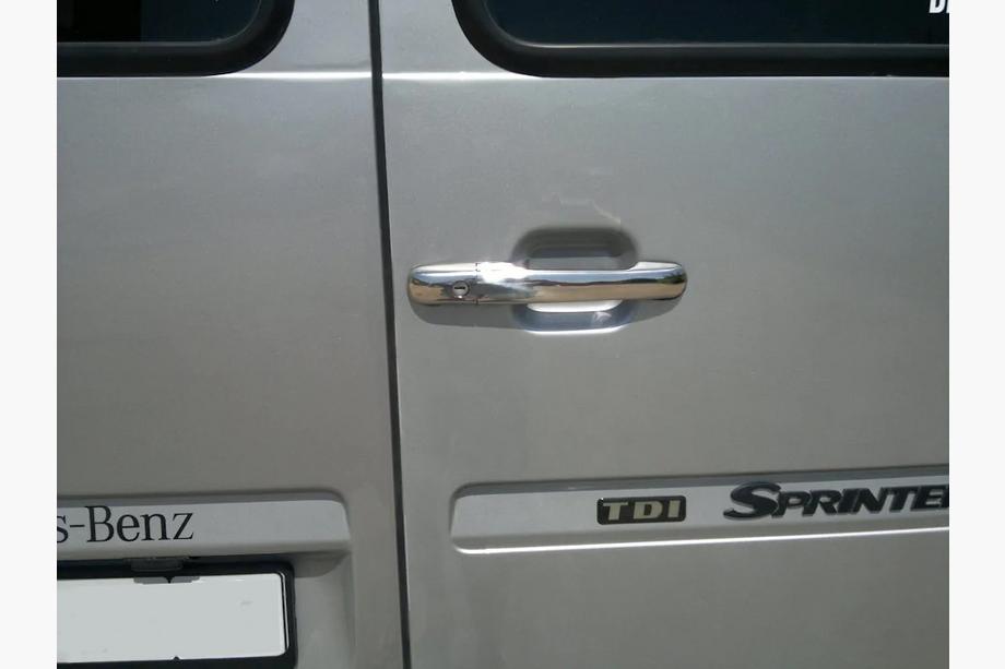 Mercedes Sprinter W901/902/903/904/905 1995–2006 Chromowane Nakładki na Klamek Drzwi (4 szt, Stal Nierdzewna) Carmos - Turecka Stal Nierdzewna Zdjęcia 4