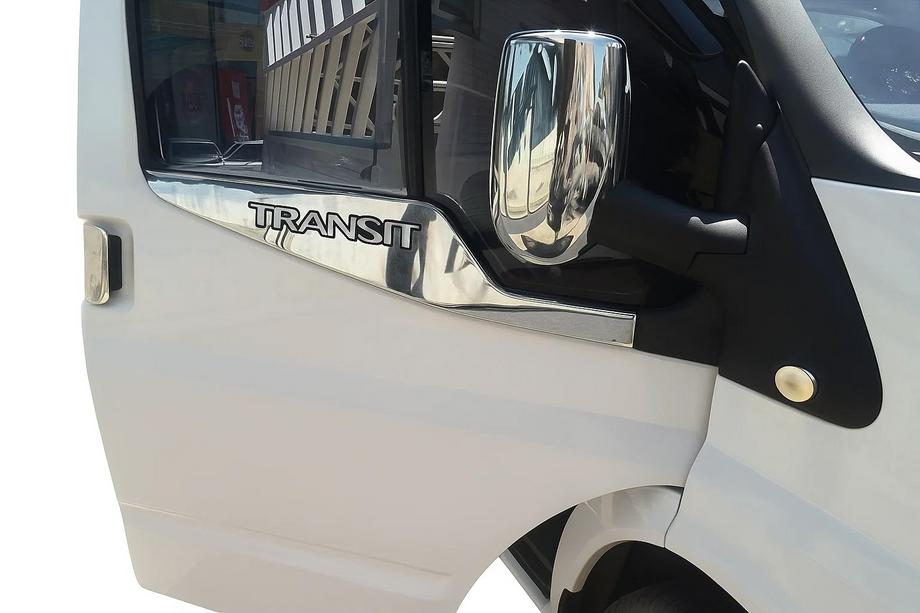 Ford Transit 2000–2014 Listwy ozdobne szyb Carmos (2 szt., stal nierdzewna) Image