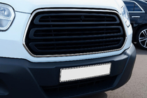 Ford Transit 2014- Chromowane Obwódki Atrapy Chłodnicy (2014-2018, 2 szt, Stal Nierdzewna) OmsaLine - Włoska Stal Nierdzewna zdjęcia 1