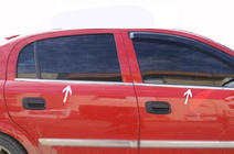 Opel Astra G classic 1998-2012 Chromowane Listwy Ozdobne na Szyby (4 szt) zdjęcia 2