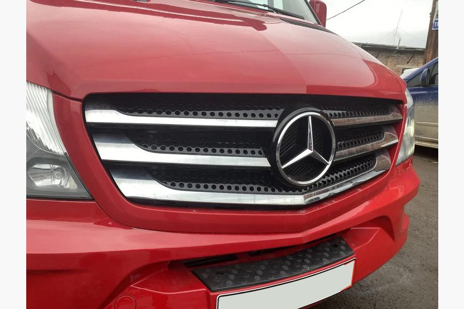 Mercedes Sprinter W906 2006–2018 Chromowane Nakładki na Grill (2013↗, Stal Nierdzewna) Zdjęcia 6