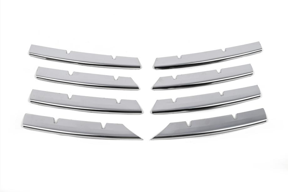 Volkswagen Passat B6 2006-2012 Chromowane Nakładki na Grill (8 szt, Stal Nierdzewna) Carmos - Turecka Stal Nierdzewna Zdjęcia 2