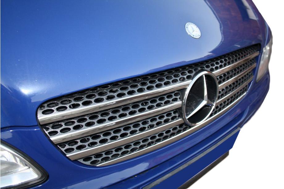 Mercedes Viano 2004-2014 Nakładki na grill chromowane (7 szt., stal nierdzewna) Image