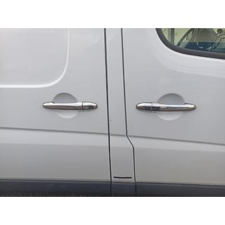 Chromowane Nakładki na Klamek Drzwi (4 szt, Stal Nierdzewna) Mercedes Sprinter W906 2006–2018 zdjęcia 2
