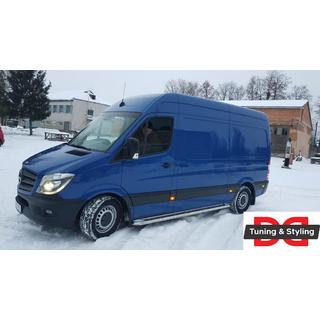 Progi Boczné Premium (2 szt., Stal Nierdzewna) Mercedes Sprinter W906 2006–2018 zdjęcia 4