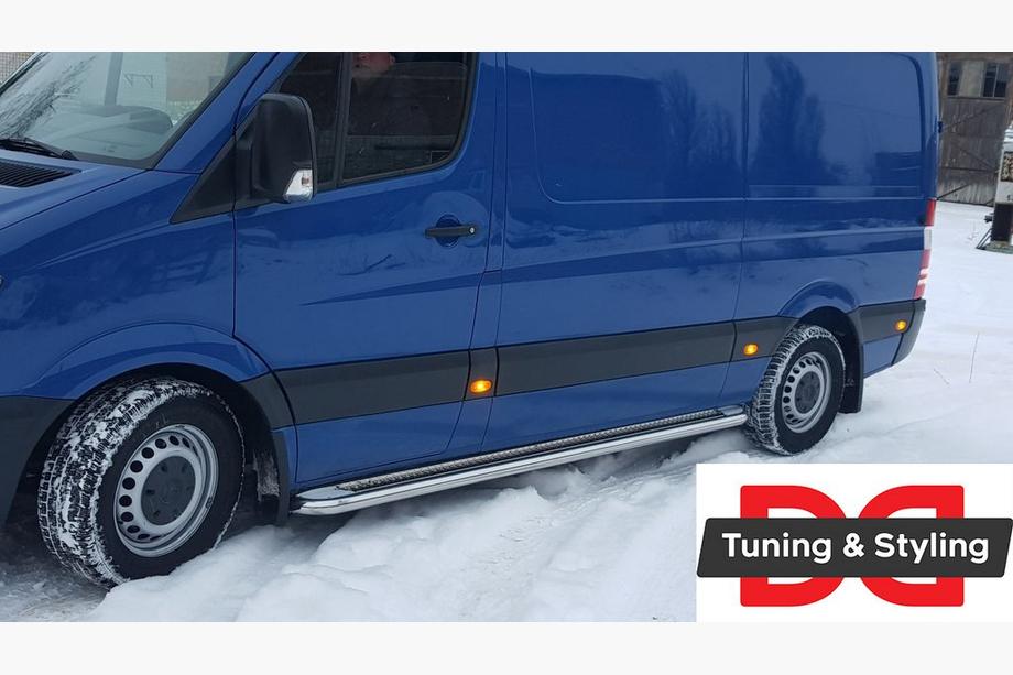 Volkswagen Crafter 2006-2016 Progi Boczné Premium (2 szt., Stal Nierdzewna) d60, Long/ExtraLong Zdjęcia 6