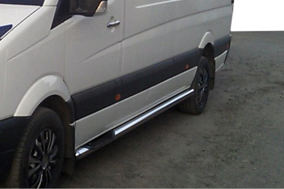 Volkswagen Crafter 2006-2016 Rury Boczne (2 szt., Stal Nierdzewna) d70, Long/ExtraLong Zdjęcia 7