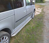 Volkswagen Caddy 2004-2010 Progi Boczné Premium (2 szt., Stal Nierdzewna) Baza standardowa, d60 zdjęcia 2