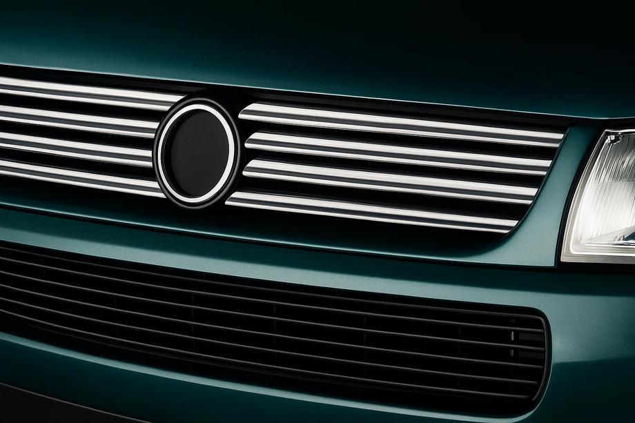 Volkswagen T4 Caravelle/Multivan 1990–2003 Nakładki na grill chromowane Skośna maska (8 szt., stal nierdzewna) Carmos - Turecka Stal Nierdzewna Image
