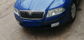 Skoda Octavia II A5 2006-2010 Zimowa osłona na grill (górna) połysk zdjęcia 3