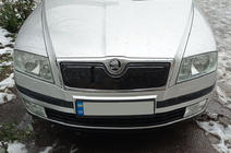 Skoda Octavia II A5 2006-2010 Zimowa osłona na grill (górna) połysk zdjęcia 1