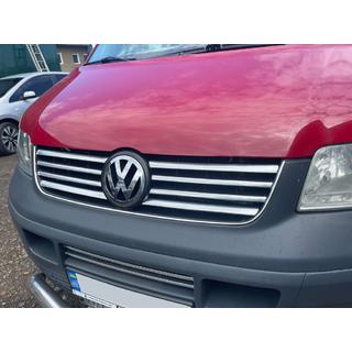 Chromowane nakładki na grill (8 listew, stal nierdzewna) Volkswagen T5 Transporter 2003-2010 zdjęcia 2
