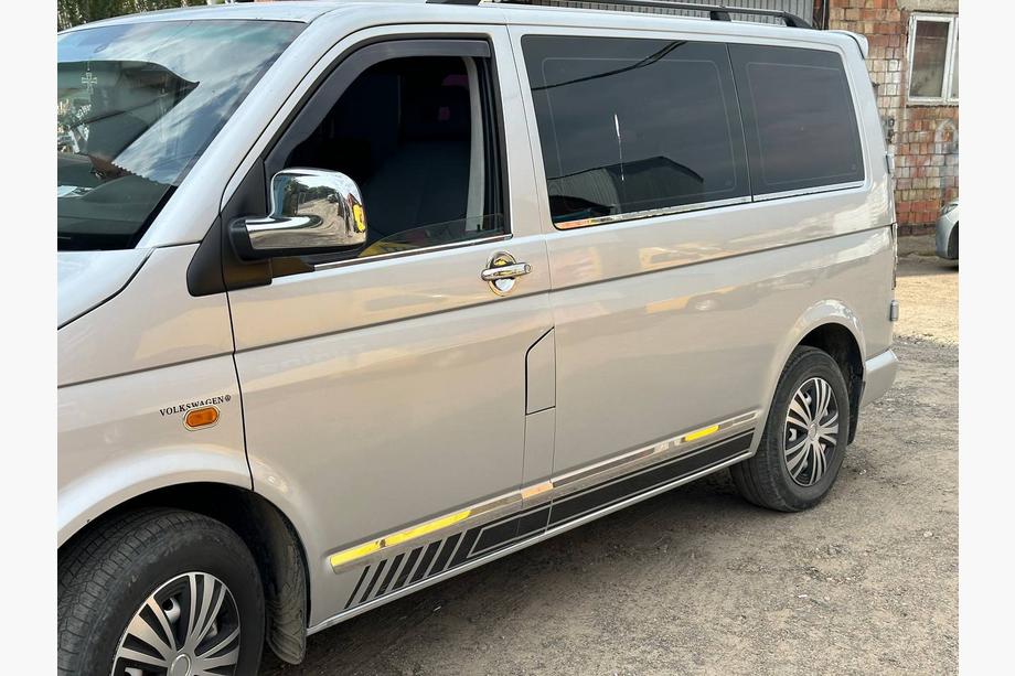 Volkswagen T5 Transporter 2003-2010 Listwy Drzwiowe Stal Nierdzewna Chrom 1 Drzwi, Krótki Rozstaw Osi, OmsaLine - Włoska Stal Nierdzewna Zdjęcia 16