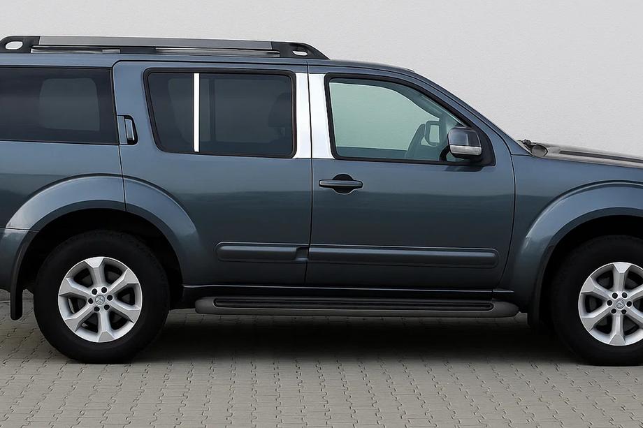 Nissan Pathfinder R51 2005-2014 Listwy Słupków Drzwi ze Stali Nierdzewnej (6 szt.) Image