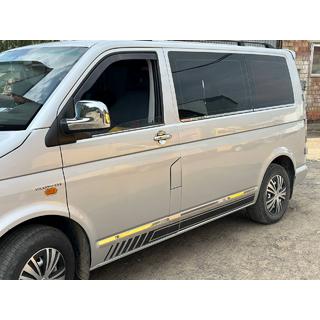 Listwy ozdobne szyb przednich (2 szt., stal nierdzewna) Volkswagen T5 2010-2015 zdjęcia 4