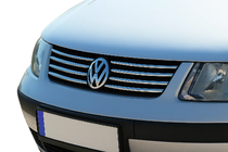 Volkswagen Passat B5 1997-2005 Nakładki na Grill Chromowane (Stal Nierdzewna) 2001-2005, OmsaLine - Włoska Stal Nierdzewna zdjęcia 1