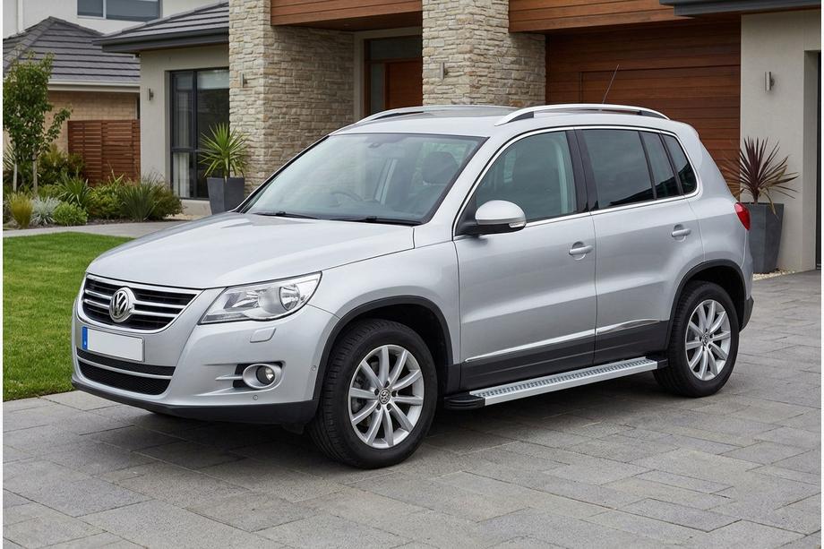 Volkswagen Tiguan 2007-2016 NOWOŚĆ!!! Progi Boczné Maya V2 (2 szt., Aluminium) Image