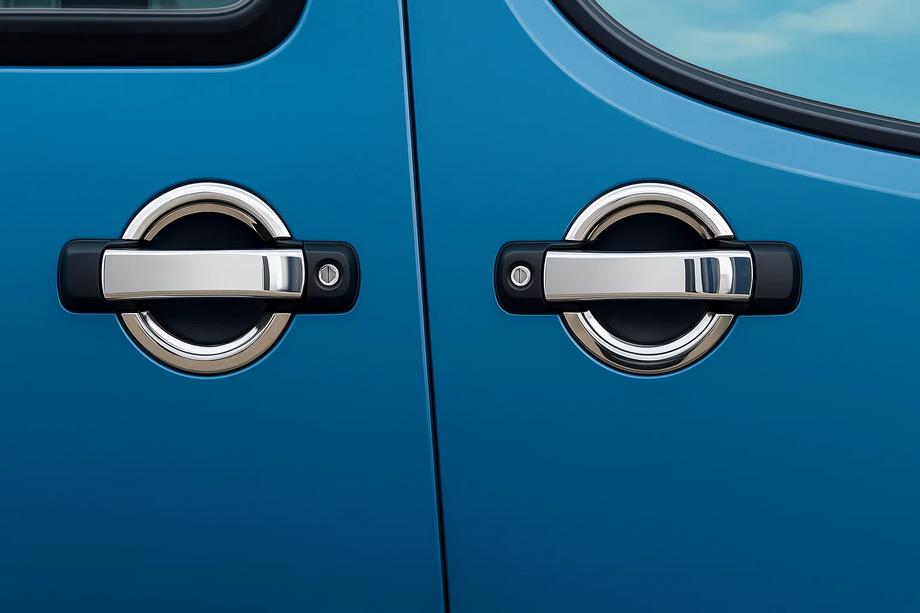 Fiat Doblo I 2001-2005 Chromowane Nakładki na Klamek Drzwi (4 szt, Stal Nierdzewna) Image