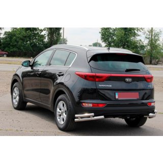 Tylny Ochraniacz Podwojne Narożniki AK003 Podwojny (Stal Nierdzewna) Kia Sportage 2015-2021 zdjęcia 4