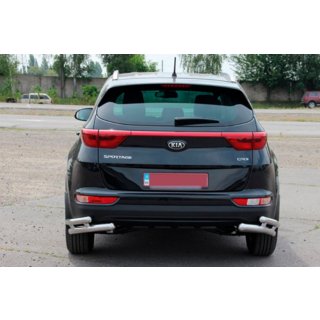 Tylny Ochraniacz Podwojne Narożniki AK003 Podwojny (Stal Nierdzewna) Kia Sportage 2015-2021 zdjęcia 3