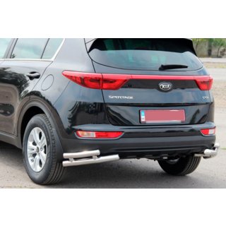 Tylny Ochraniacz Podwojne Narożniki AK003 Podwojny (Stal Nierdzewna) Kia Sportage 2015-2021 zdjęcia 2