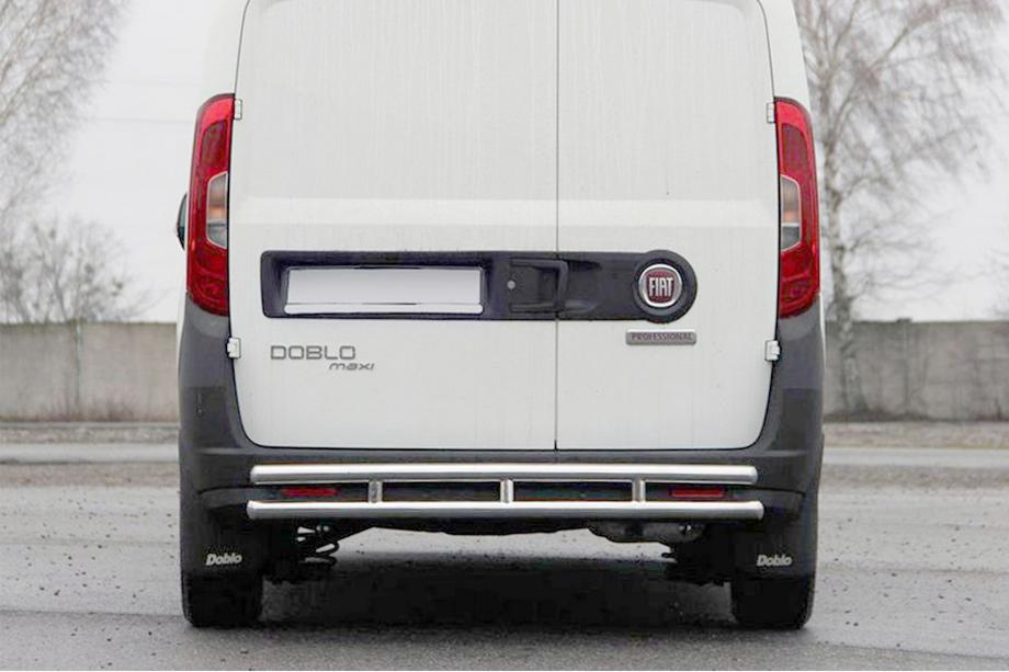 Fiat Doblo II 2010-2022 Tylna Belka AK002/1-Podwójna (Stal Nierdzewna) Image