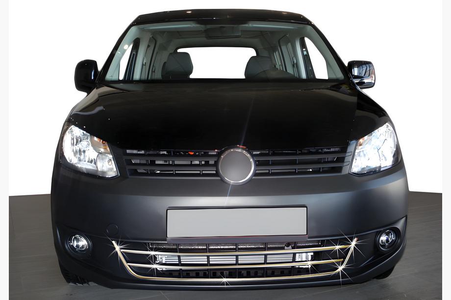 Volkswagen Caddy 2010-2015 Nakładki na przedni zderzak Trend (3 szt., stal nierdzewna) Image