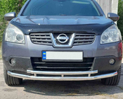 Nissan Qashqai 2010-2014 Przedni podwójny pałąk ST014 (stal nierdzewna) zdjęcia 1