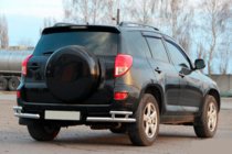 Toyota Rav 4 2006-2013 Tylne narożniki AK003-Double (2 szt., stal nierdzewna) zdjęcia 1